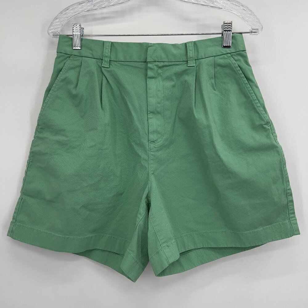 GAP Green High Rise Shorts Women's Size 8 Stretch Cotton Blend